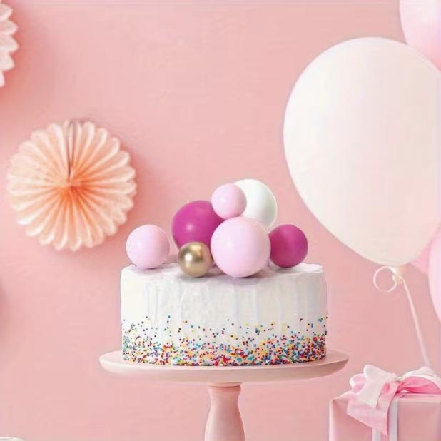 32pcs Cake Topper Set Spherical Decorations for Weddings Birthdays Halloween Christmas Party Supplies