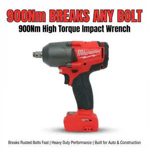 Milwaukee M18 900Nm  Cordless Impact Drill  wrench kit Wrench Heavy Duty Auto Repair Tool multipurpose screwdriver mount tv home tool kit