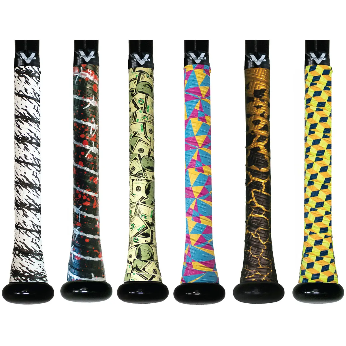 Vulcan Uncommon Series Ultralight Advanced Polymer Bat Grip Tape Wrap - Softball Accessory with Soft Feel, Gripping Maze Design for Enhanced Control Solution
