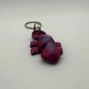 Multicolored Chameleon Keychain