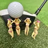 CRESTGOLF Funny Golf Tees - Long-Lasting Plastic Golf Supply, Novelty Print Casual Accessories, 6 Fun Colors Mix, Adults' Gift (6pcs, Ideal for Tee Shots, Keeps Your Bag Stocked)