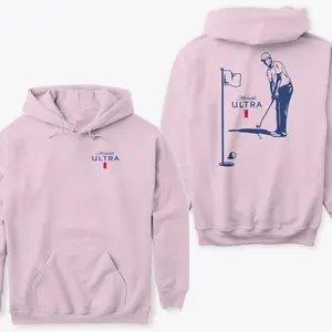 Michelob Ultra Golfing Hoodie 2 Side, Youthful & Vibrant, Holiday Tshirt
