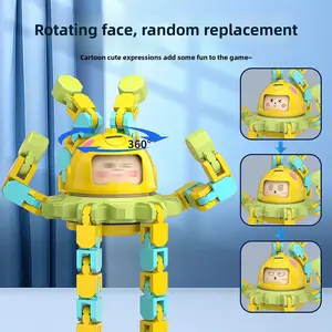 Mechanical Deformable Fidget Spinner Glow In Dark Changing Face Finger Spinner Creative Decompression Toy