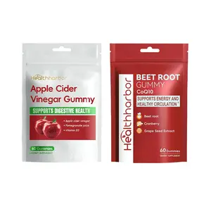 【Healthharbor】 Apple Cider Vinegar & Beet Root Gummies – Digestive Support, Antioxidant Boost, & Healthy Aging – Vegan & Gluten-Free (120 Gummies) Supplement Edible