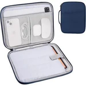 P-PHP019   iPad Pro 11 Inch Sleeve Case, Travel Tablet Carrying Bag for iPad Pro 11-in (M4), iPad 10.9 (10th Gen), iPad Air 11-in (M2), Galaxy Tab S9/S8 (Navy Blue-11)