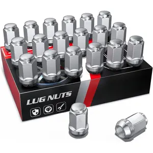 M12x1.5 Lug Nuts - Replacement for 2006-2024 Honda Civic, 2003-2024 Accord, 1997-2024 CR-V, 2016-2024 HR-V - Closed End Chrome Lug Nut(20 Pcs)
