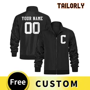 Tailorly Custom Black Office Jacket with Name, Team Crest & Number - Lightweight Commemorative Everyday Wear