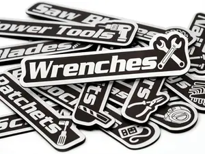 Magnetic Tool Box Labels - 15-Pack, Reusable Magnetic Toolbox Labels Suitable for Garage Organization, Tool Cabinets, and Mechanic Carts