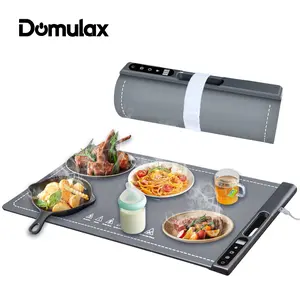 Domulax Food Warming Mat Silicone Heating Mat for Food,kitchen appliances 2025 Updated Electric Keep food hot and heater in winter with 7 Temperature Levels & 4H Timer Control unique handle design Easy to Clean,Winter gifts, Christmas gifts