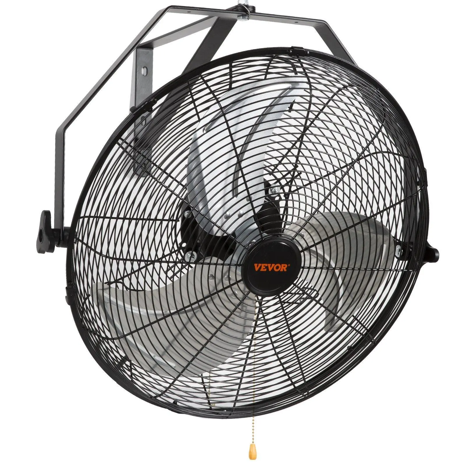 【SummerFinds】VEVOR Heavy Duty Powerful Industrial Wall-Mounted Fan, IP44 Waterproof, 3-Speed High Velocity 4150 CFM, Silent Operation, ETL Listed Black Fan for Warehouse, Patio, Residential/Commercial Use, Silent Operation Fan, Heavy Duty Fan