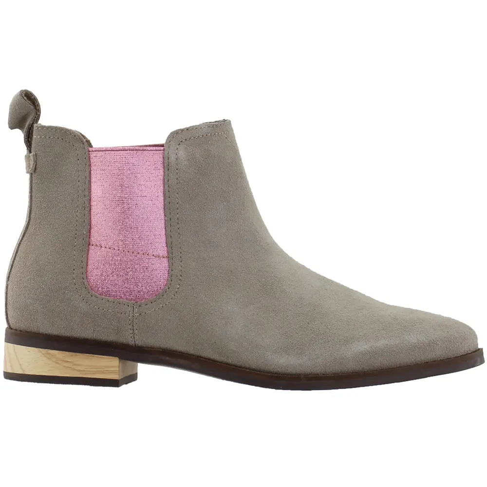 TOMS Womens Ella Chelsea Casual Boots Ankle Low Heel 1-2" - Brown