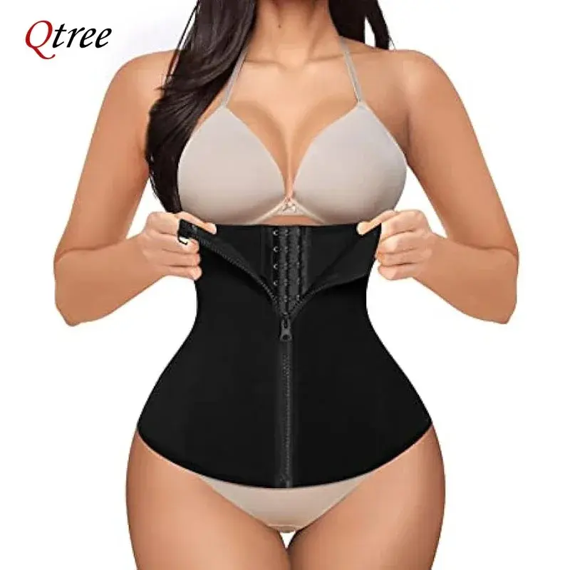 New styleQtree Waist Trainer for Corset Belly Cincher Tummy Control Bustier Shapewear Slimming Body Shaper Neoprene Workout Girdle
