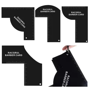 Enhancement Card for Barbers with Measurement Indicators, Reusable Hairline Shaping Tool, Beard Line Up Template, Color Spray Edge Line Up Tool, Easy to Clean Hairline Maker Guide for Barbers fathersdaygift