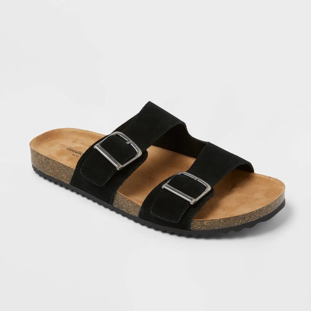 Men's Saul Suede Two Band Sandals - Goodfellow & Co