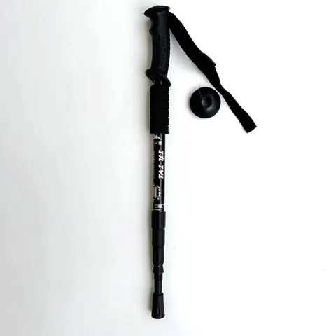 Outdoor trekking poles Folding aluminum alloy four ultra-light telescopic walking sticks hiking trekking crutches Collapsible Alloy Stick Hiking Essentials Hiking Gear
