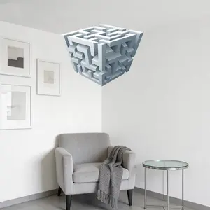 Self-Adhesive 3D Optical Illusion Cube Wall Sticker for Home Decor