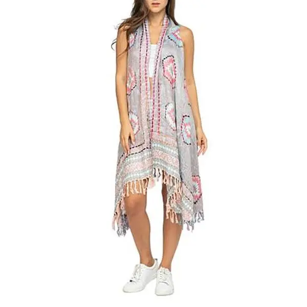 Raj Erin Thick Stitch Embroidered Vest Raj Erin Thick Stitch Embroidered Vest