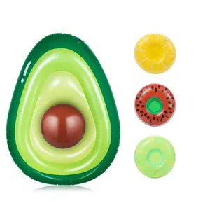 Garvee Giant Inflatable Avocado Pool Float with 3 Drink Holders - Fun Outdoor Raft for Swimming Pools, Swim Parties, and Summer Relaxation