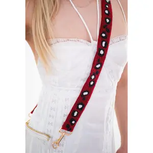 Handmade Beaded Leopard Gameday Custom Purse Strap | Bag for Clear Stadium Bags | Oklahoma Sooners | Boomer | OU