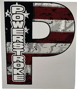 Powerstroke P American Flag Full Color Decal Sticker Diesel Truck 7.3 6.7 3.0 Stacks USA