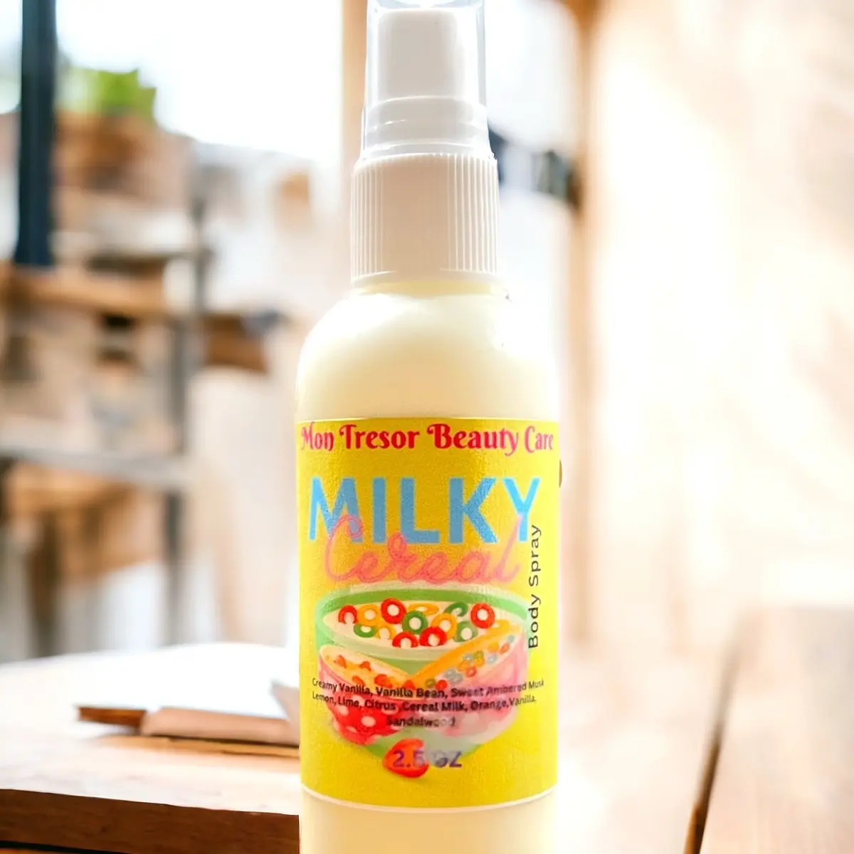Milky Cereal Body Mist for Adults, Hydrating & Moisturizing Alcohol-Free Formula with a Creamy Vanilla Gourmand Scent, Smelling Good, Signature Scent, Scent Layering