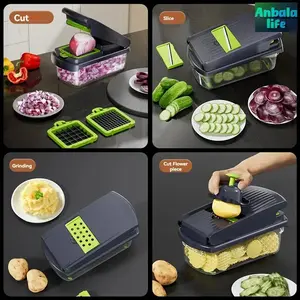 Multifunctional Vegetable Chopper, Garlic Chopper, Onion Potato Grater,Vegetable Cutting Machine,Kitchen Accessories Utensils