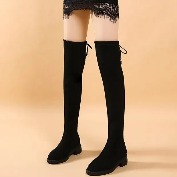Stretch Over The Knee Boots For Plus Size Women Thick Leg Large Calf Long Boots Size 35 to 43