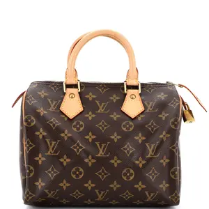 Pre-owned Louis Vuitton Canvas Coated Top Handle Bags Speedy Handbag Monogram Canvas 25 by Rebag