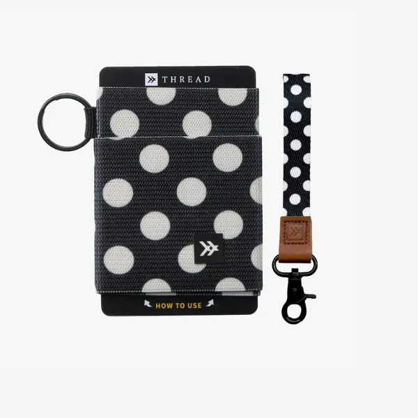 Thread Wristlet Lanyard Keychain & Slim Elastic Wallet Bundle Thread Wristlet Lanyard Keychain & Slim Elastic Wallet Bundle