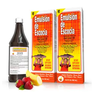 Emulsión De Escocia Cod Liver Oil Liquid Supplement for Kids & Adults - Strawberry Banana 6.5 oz