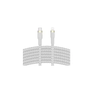 BELKIN CAA011BT3MWH BOOST CHARGE PRO Flex USB-A White Cable with Lightning Connector - 9.84 ft.