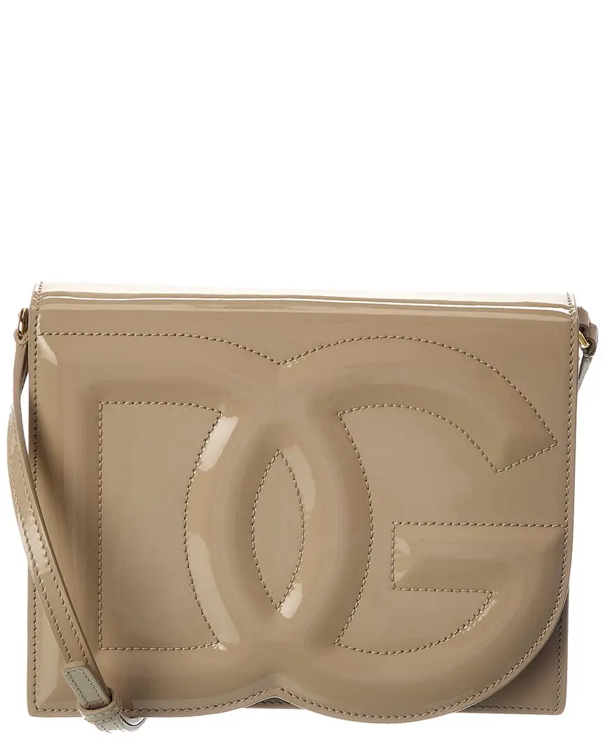 Dolce & Gabbana Logo Patent Shoulder Bag