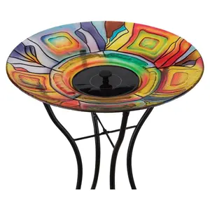 Regal Art & Gift 18" Solar Fountain/Birdbath with Stand-Sedona