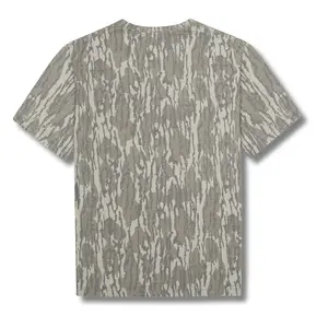 Blank Bottomland Camo T-Shirt, Cotton Woodland Bark Camouflage Tee, Vintage Western Outdoor Hunting Unisex Streetwear Shirt