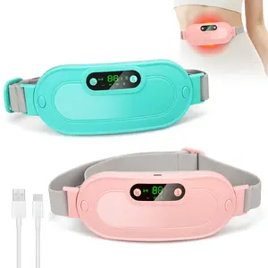 Portable Heating Pad for Menstrual Cramps Relief with 3 Heat Levels 4 Massage Modes Automatic Shut Off Adjustable Settings USB Chargeable 2200mAh Battery Ideal Christmas Gift