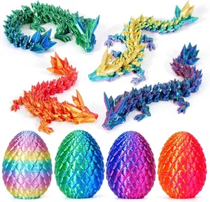3D Printed Dragon Eggs, Easter Basket Stuffers for Kids and Teens, Unique Easter Toys & Decor for Children, Mysterious Dragon Toys Gifts for Boys & Girls (4 Pack)