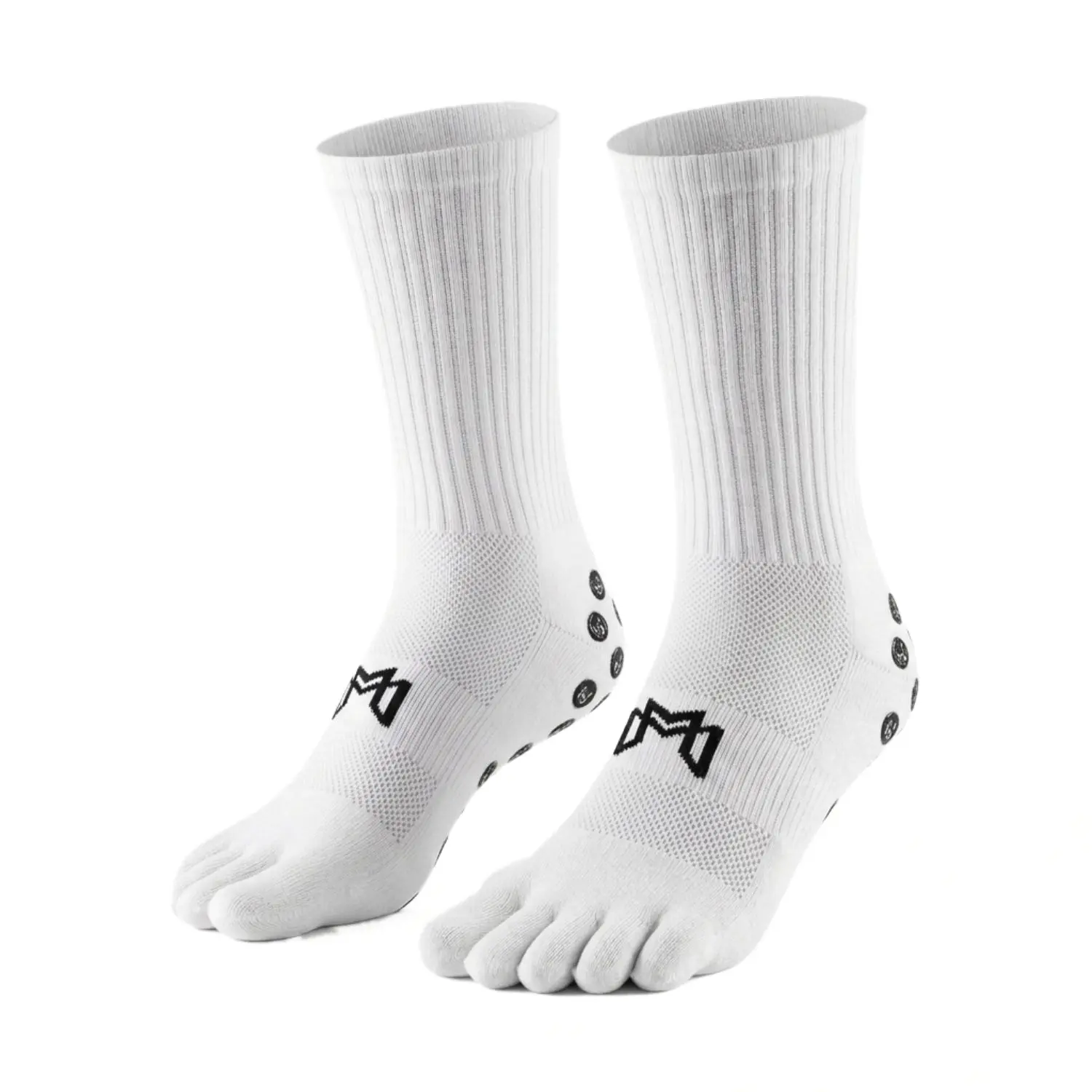 MediCaptain Barefoot Grip Socks - Five Toe Soccer Grip Socks for Men, Women & Youth, Anti Slip Toe Socks with Silicone Grip Pads for Cleats, Improved Ball Feel, Non Slip Football Socks