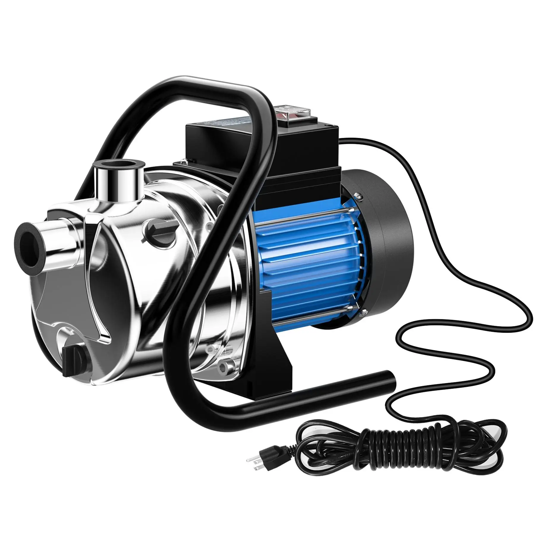 Shallow Well Pump 1.8 HP 1500 GPH, High-Pressure Portable Water Transfer Pump, with Reliable Booster Function for Daily Water Transfer, for Shallow Wells Gardens Farms Water Tanks and Daily Water Transfer