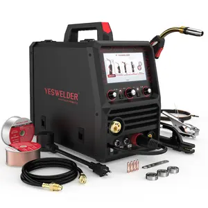 YESWELDER Firstess DP200 120/240V Dual Pulse MIG Welder | 7-Inch LCD Screen & Upgradeable Firmware | Pulsed MIG/MIG/Flux Core/Aluminum Spool Gun/Lift TIG/Stick Multiprocess Welding Machine
