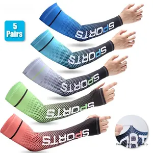 5 Pairs of UV-Blocking Arm Sleeves for Summer Heat,Stay Cool and Protected