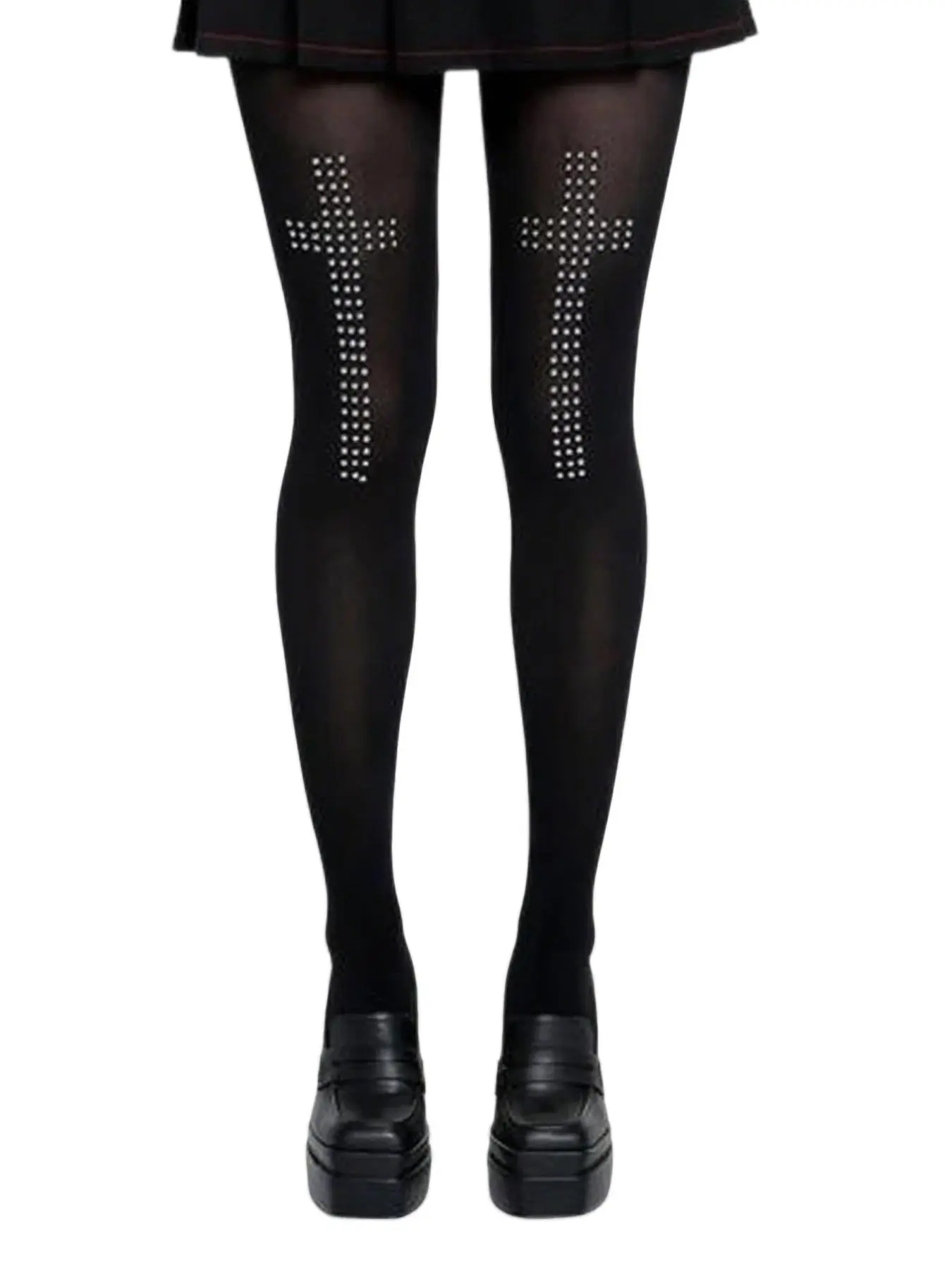Vintage Y2K Style Women's High Waist Skinny Jeans, Crossed Hot Brick Geometric Design, Elastic Aesthetic Streetwear Cosplay Emo Girl Fashion Fitted Everyday Leggings