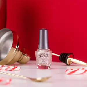 Morgan Taylor Adorned In Diamonds - Luminescent Light Pink Pearl, Professional Lacquer, Vibrant, Chip-Resistant, Fast-Drying, Long-Lasting, High-Shine, Perfect for Manicures & Pedicure, 15mL.
