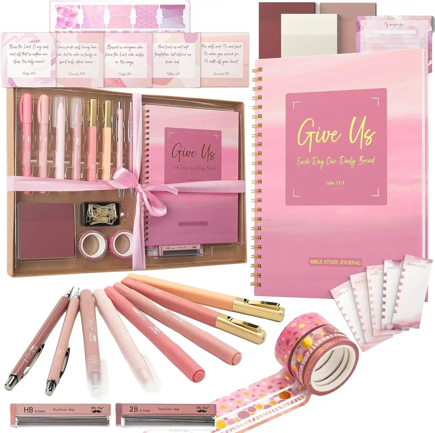 Bible Journaling Kit with Highlighters Pens Tabs For Gift and Bible Study Tools