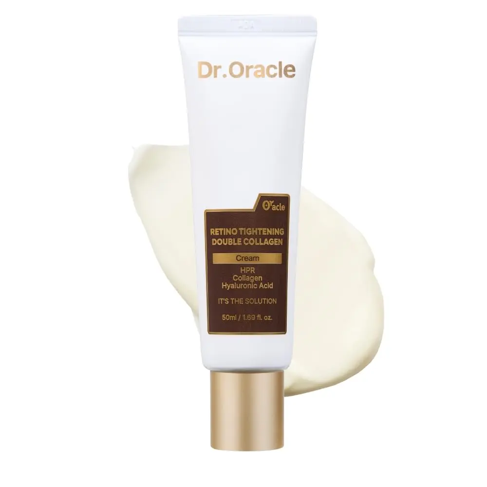 [Dr.Oracle] Retino Tightening Double Collagen Cream - Beginner-Friendly HPR Retinoid Anti-Aging Moisturizer for Fine Lines, Texture, Firmness, All Skin Types, Ceramide, Hyaluronic Acid, Panthenol, Korean Skin Care, 50ml, Skin Transformation, Smooth Skin R