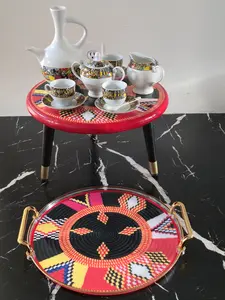 Habesha Coffee Ceremony Rekebot & Tray Set | Ethiopian Coffee Ceremony Set | Buna Serving Tray | Traditional Coffee Stand