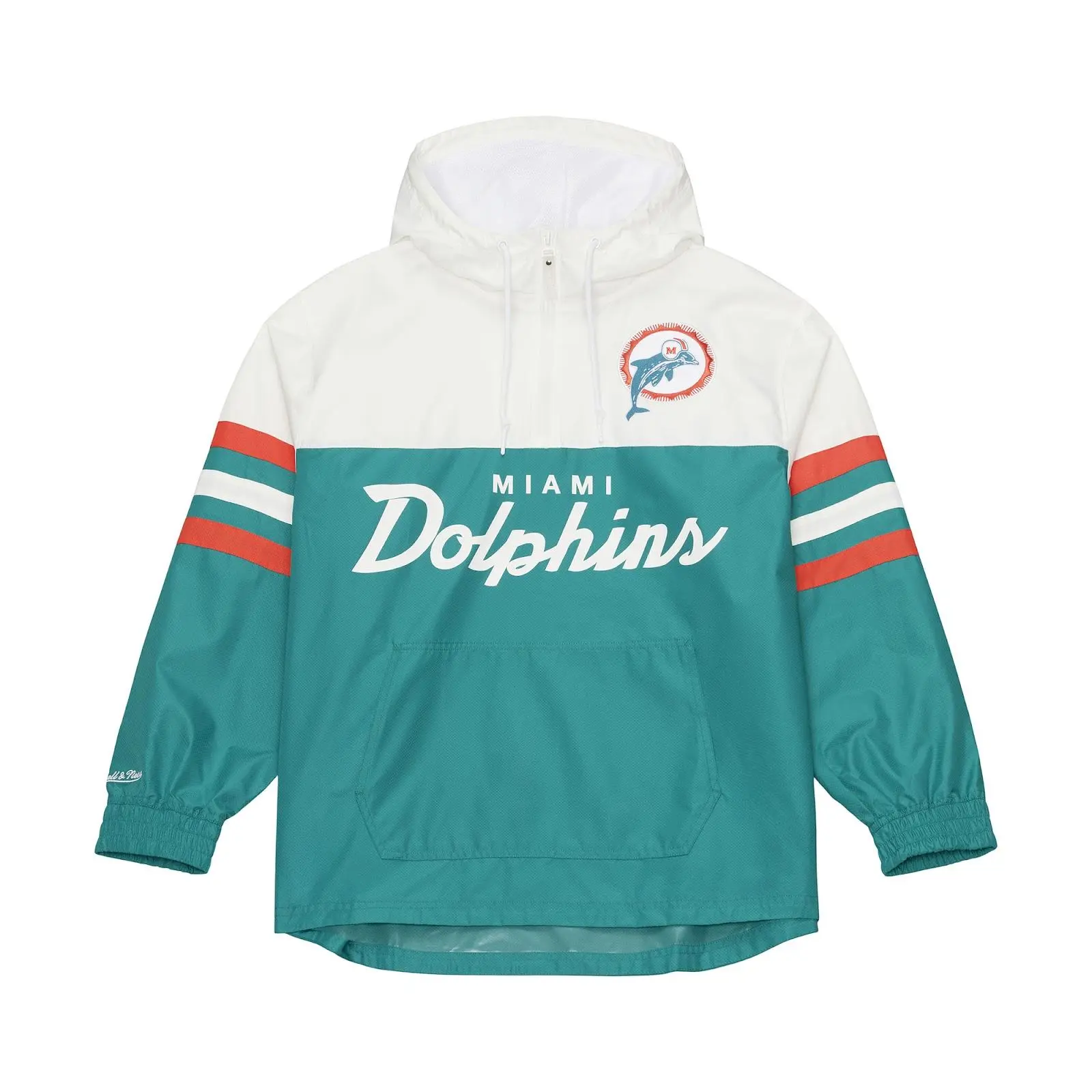 Miami Dolphins Black Head Coach Lightweight Anorak Quarter-Zip Windbreaker