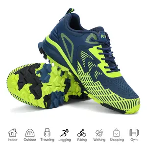 Kricely Men's Trail Running Shoes Anti-slip Hiking Shoes Student Tennis Shoes Outdoor Casual Fashion Sneakers Fitness Footwear Trainer Runner