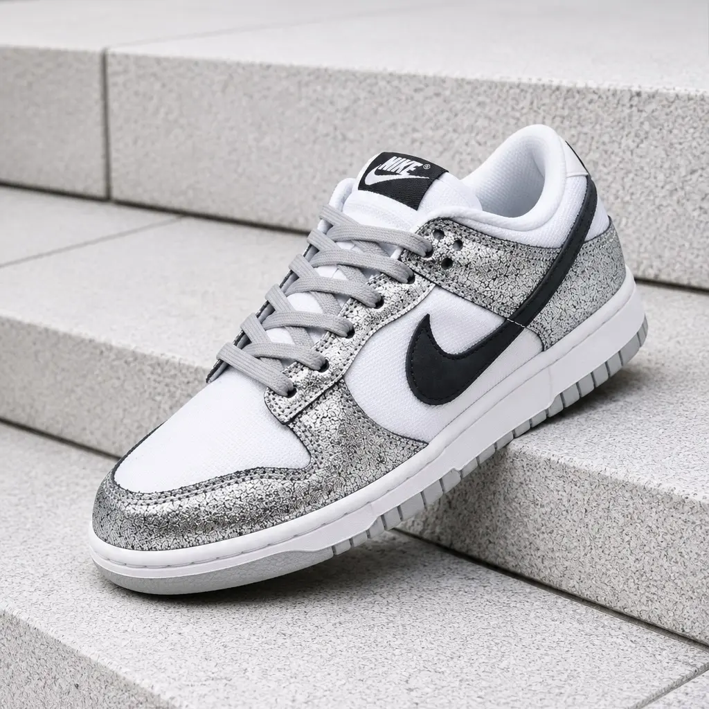 Nike Dunk Low Golden Gals Metallic Silver DO5882-001 Women's Fashion Sneaker New