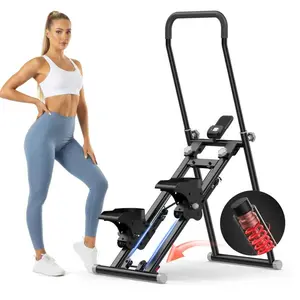 Adjustable Vertical Climber with Stepper Function - Foldable Full-Body Cardio Machine for Home Gym, Quiet Magnetic Resistance & Smart LCD Monitor