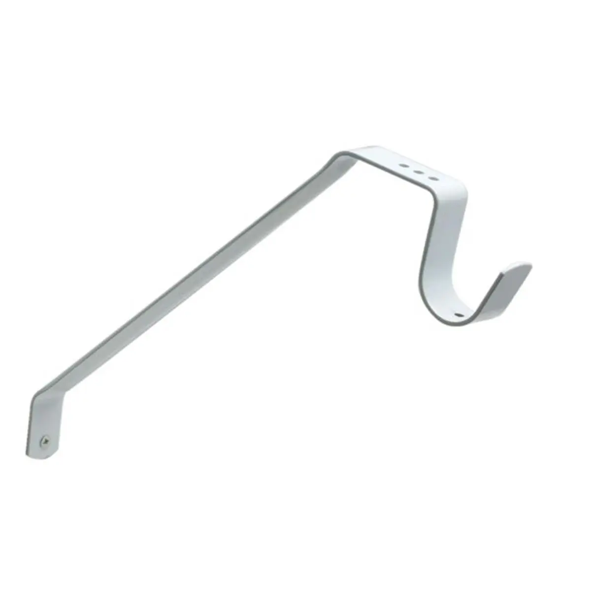 Single Leaf Shelf & Rod Support Bracket, White